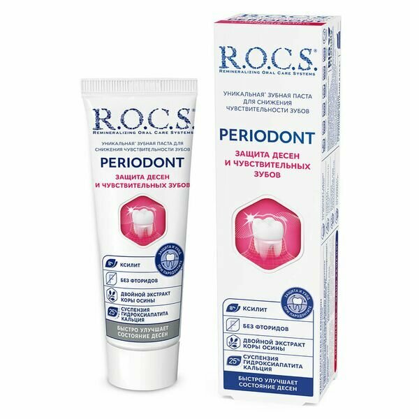 R.O.C.S. Зубная паста для защиты десен и чувствительных зубов Periodont, 94 г (R.O.C.S., ) - фото №9