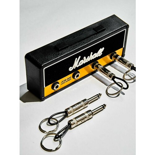 фото Ключница настенная srd "marshall", пластик, 4 крючка, черный, 19,5x7,5х4 см fender