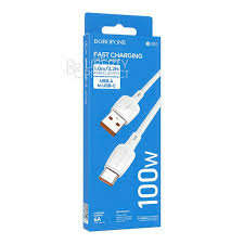 Кабель BOROFONE BX93 Super, USB - USB Type-C, 6A, 100W, 1м, белый