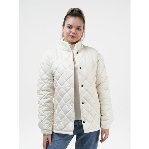фото Куртка-рубашка bramble, размер 52, бежевый, белый