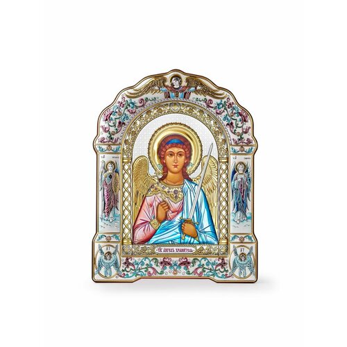 Икона серебрение, греческая Ангел Хранитель, 167х228мм.