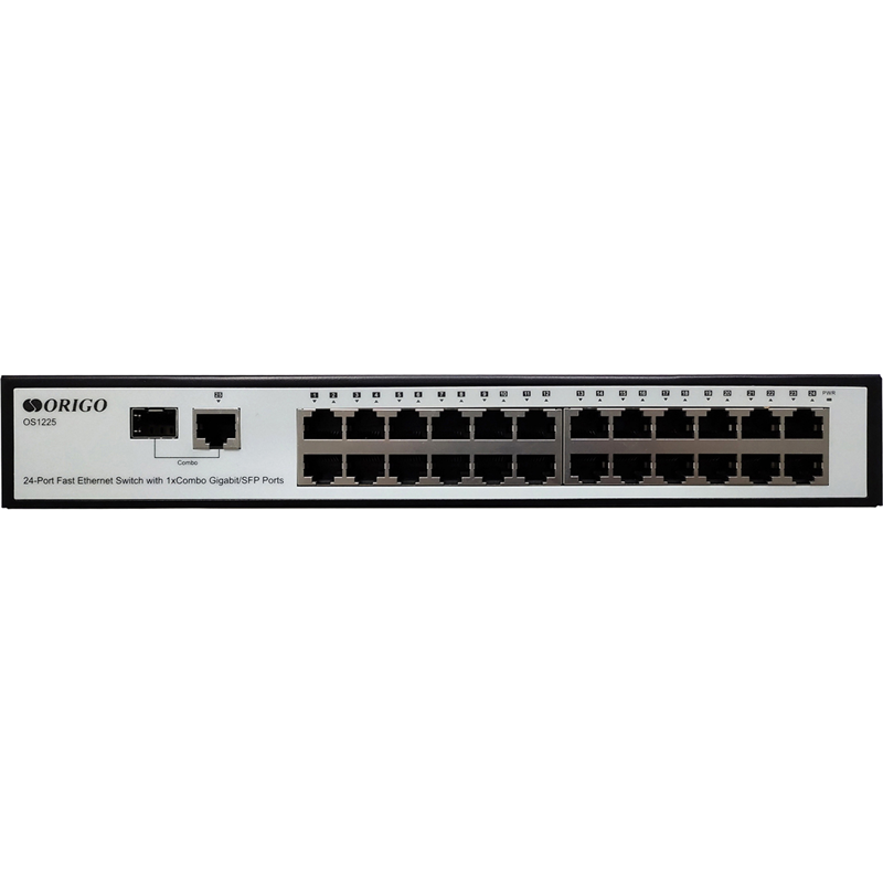 ORIGO OS1225/A1A Неуправляемый коммутатор 24x100Base-TX, 1xCombo 1000Base-T/SFP, корпус металл