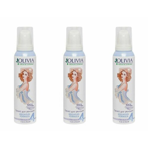 OLIVIA Пенка для волос Ромашка, 150 мл, 3 шт