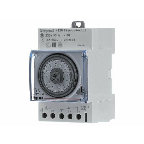 Аналоговый таймер 230 В переменного тока MicroRex T31412812 Legrand Bticino 412812 3245064128124 20268₽