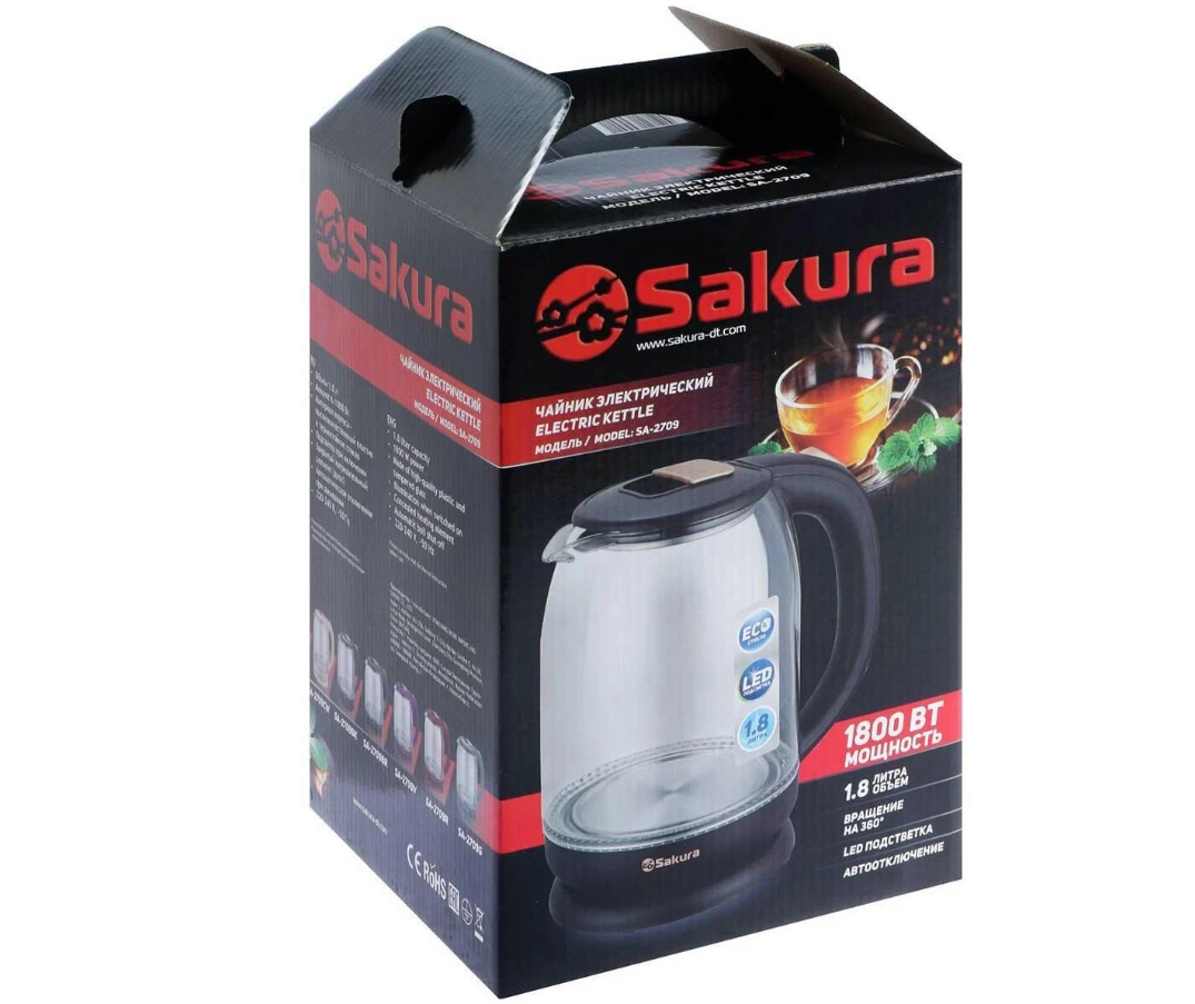 Чайник электрический Sakura SA-2709BR, 1850Вт, 1,7л (цвета в ассорт.) БИТ - фото №12