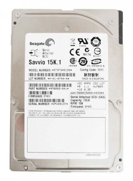 Жесткий диск Seagate ST973451SS 73Gb 15000 SAS 2,5" HDD