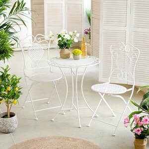 Edelman Комплект садовой мебели Ферарра: 1 стол + 2 стула, белый *
