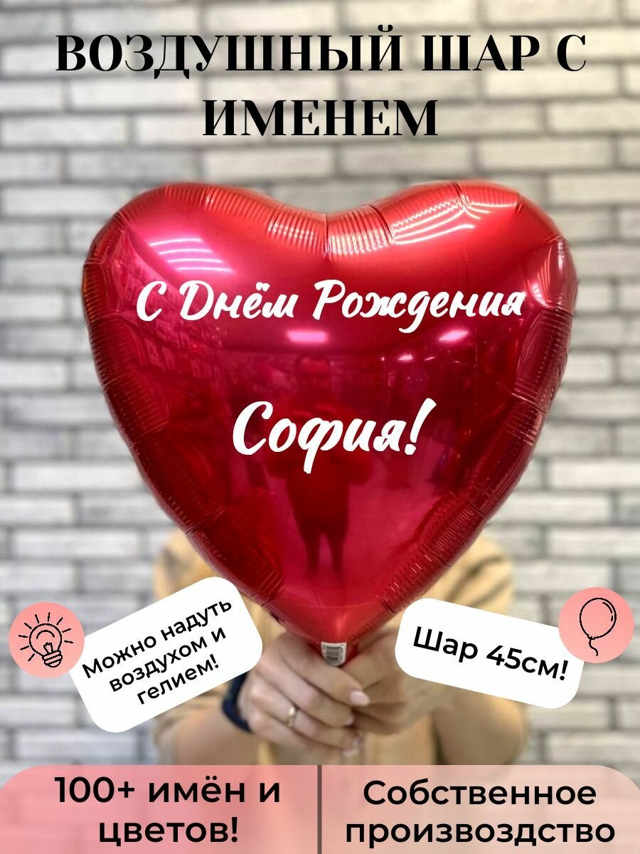 Воздушный шар с именем София