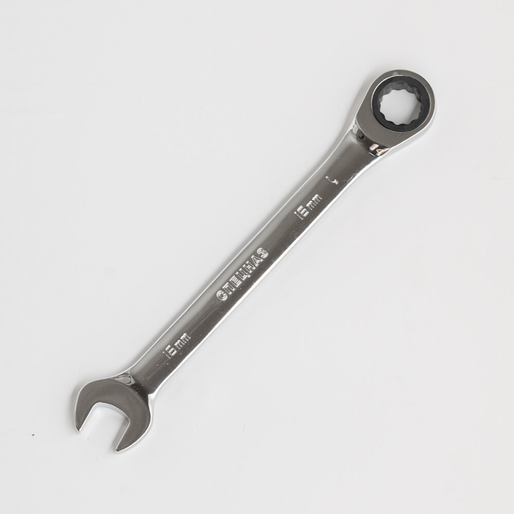 Ключ рожково-накидной трещоточный, Колир, Cr-V, 16 мм