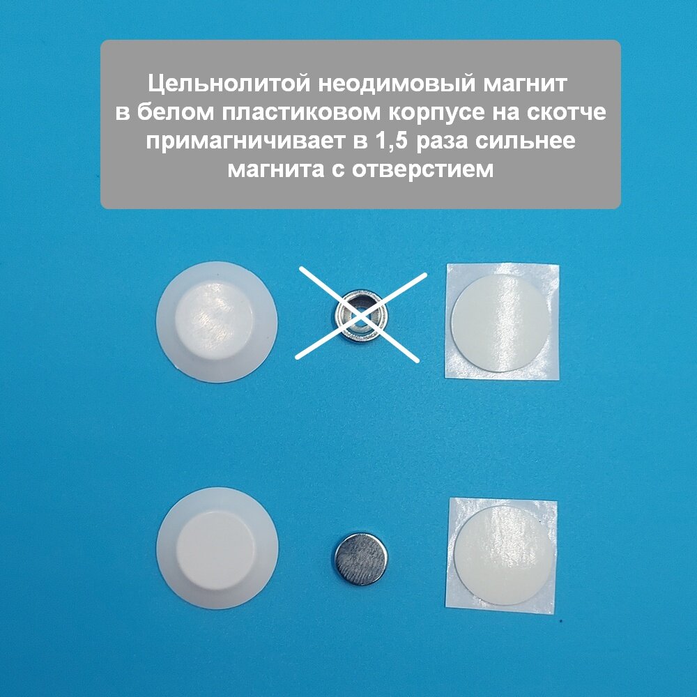Магнит на скотче цельнолитой, 4 штук в комплекте, для нижней металлической планки жалюзи,