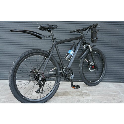 Взрослый горный велосипед RICHIESTO 275 с алюминиевой рамой 21 черный матовый модель 2024 26100₽