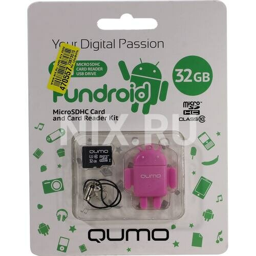 SD карта Qumo Fundroid QM32GCR-MSD10-FD-PNK