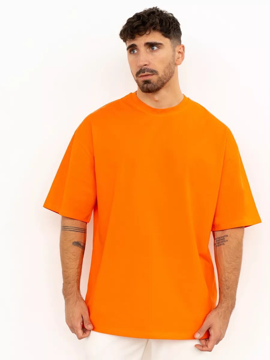 Футболка Телодвижения, размер 176,182-104-94 (52) 2XL, мандарин — фото 1
