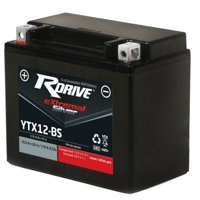 Аккумулятор RDrive eXtremal SILVER 10Ач прямая полярность YTX12-BS