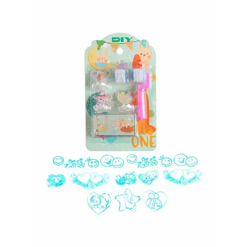 Печать цветная Зайка набор 3 шт ролик-печать с 2 насад 543₽