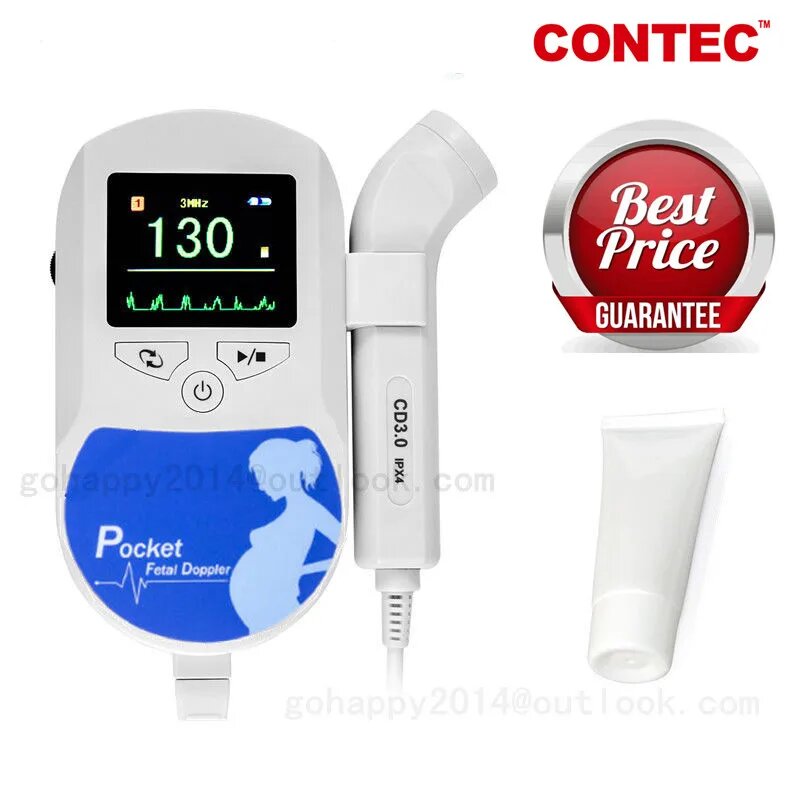 Фетальные Допплеры Фетальный допплеровский монитор CONTEC Baby Sound C C1, детский фетальный монитор сердечного ритма, фетальный зонд 2 МГц, 3 МГц, 8 МГц, портативный домашний, Baby sound C 8M pink