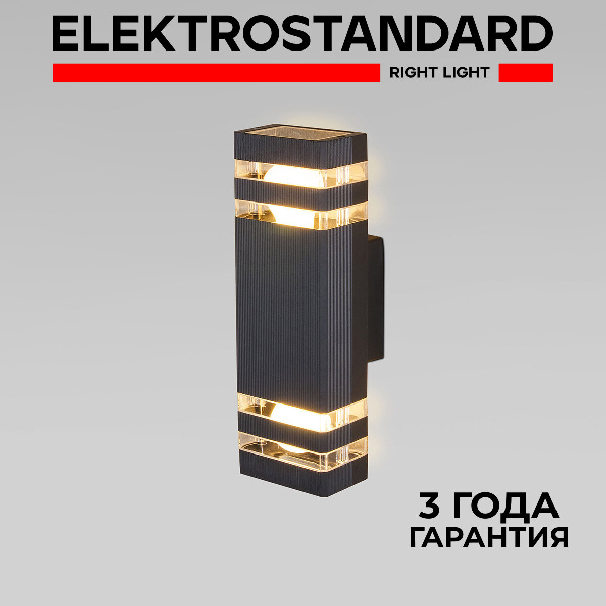 Уличный настенный светильник Elektrostandard 1449 TECHNO черный IP54