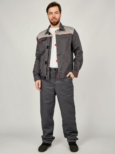 Изображение товара Рабочий костюм "Урарту", куртка-брюки, мужской, летний, серый