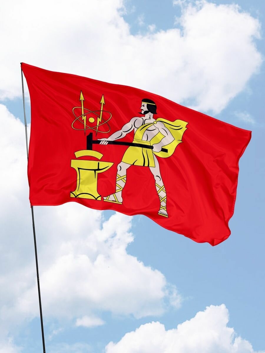 Флаг  Электросталь  90х135см  полиэстер  без древка  односторонний