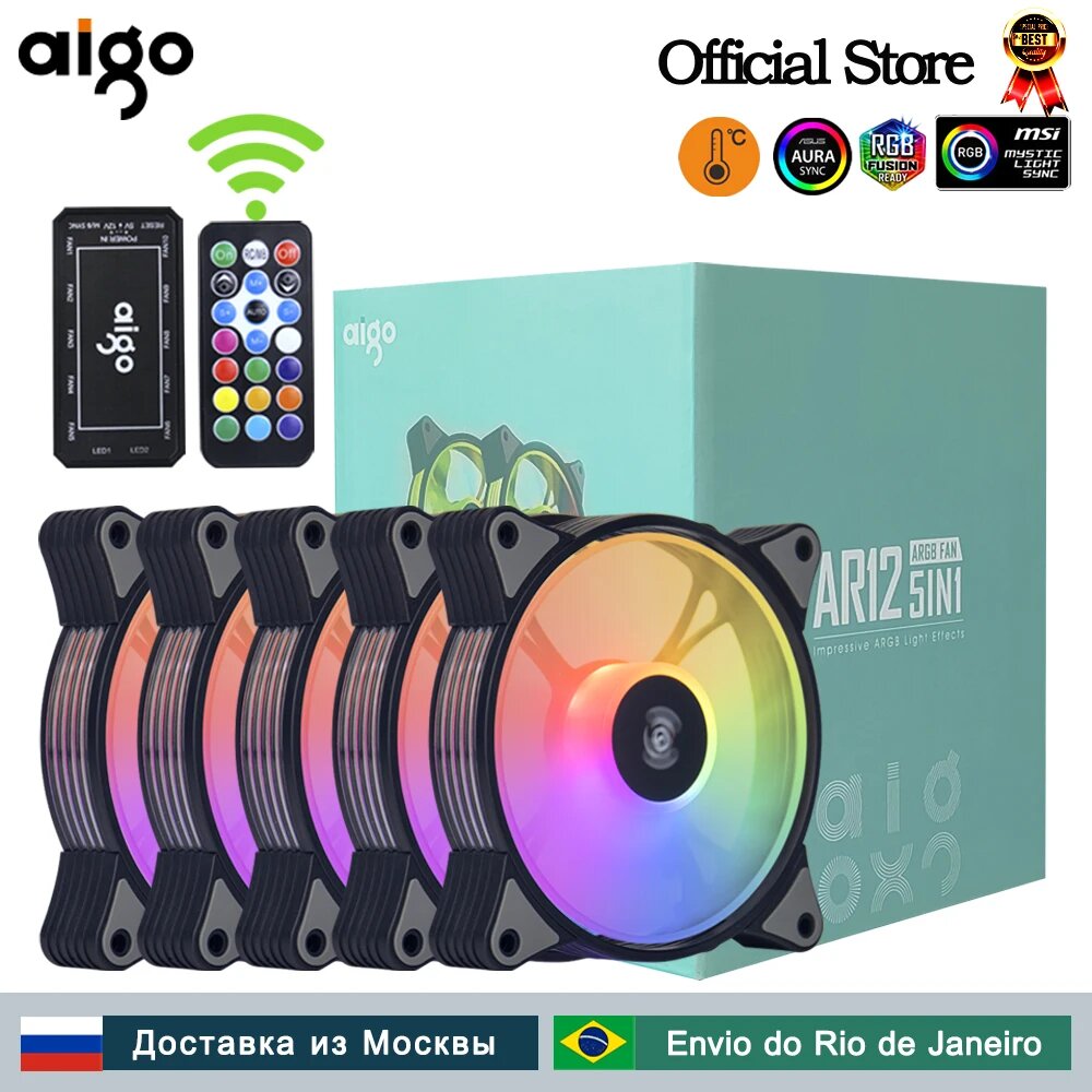 Aigo AR12 120 мм RGB вентилятор для корпуса — фото 1