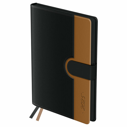 Ежедневник датированный 2025г, А5, 176л, твердый переплет, кожзам, BG 