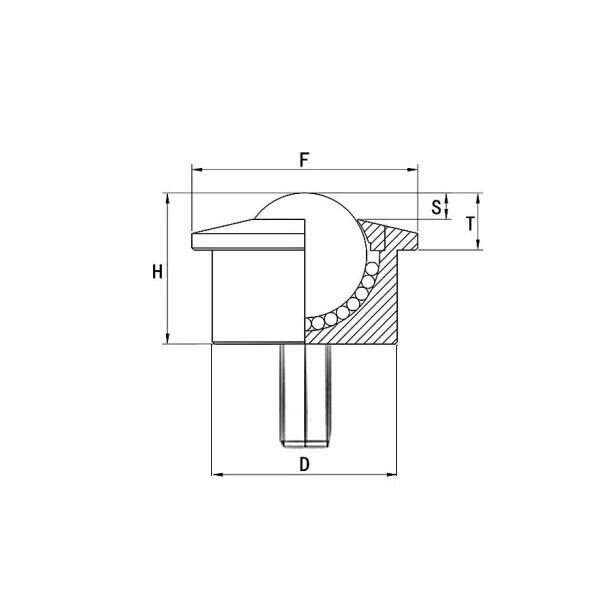 Шариковая опора SP22FL PL/CS ZHLRU — фото 1