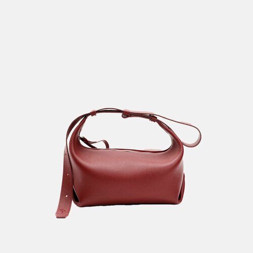 Сумка хобо МАКЕЙ, фактура зернистая, бежевая