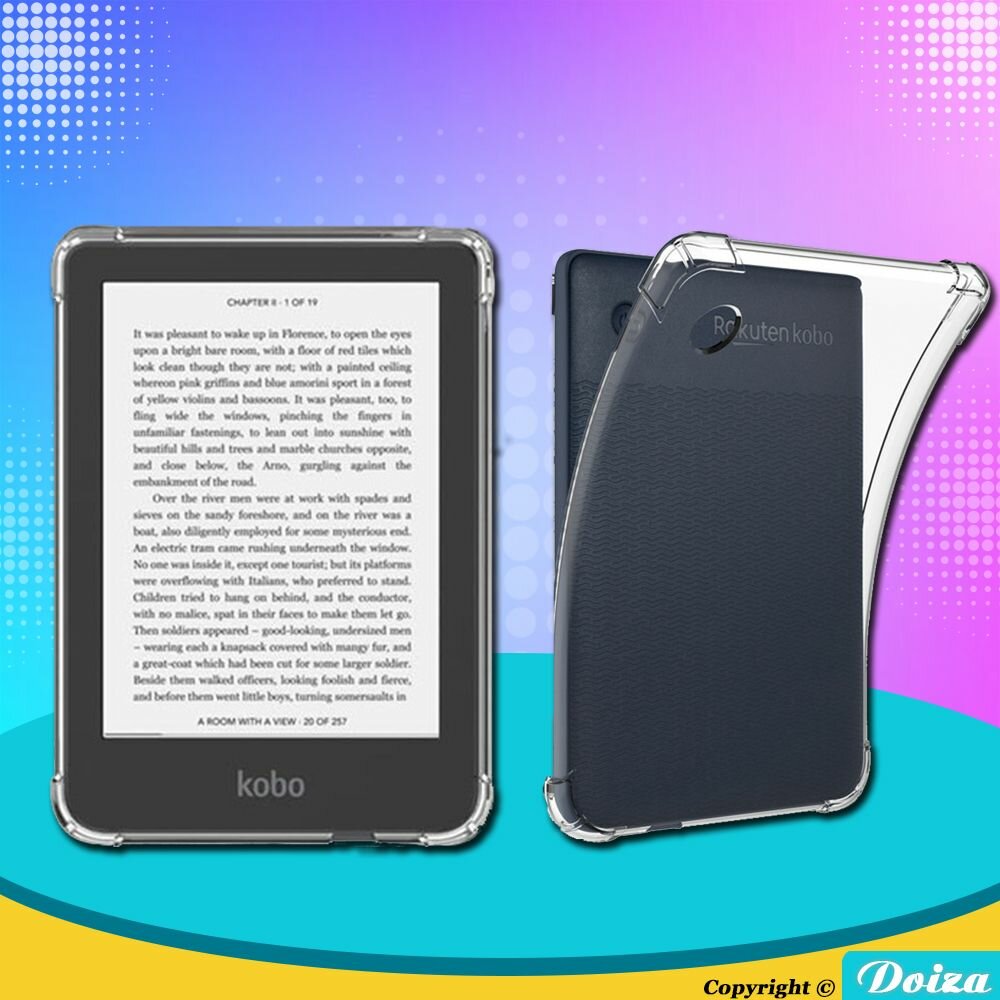 Противоударный Чехол для электронной книги Kobo Libra 2 /Универсальный ТПУ Легкий прозрачный мягкий мягкий чехол для N418