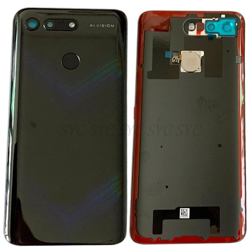 Задняя крышка корпуса задней двери для Honor View 20 V20, крышка батарейного отсека с запасными частями для объектива камеры, Black