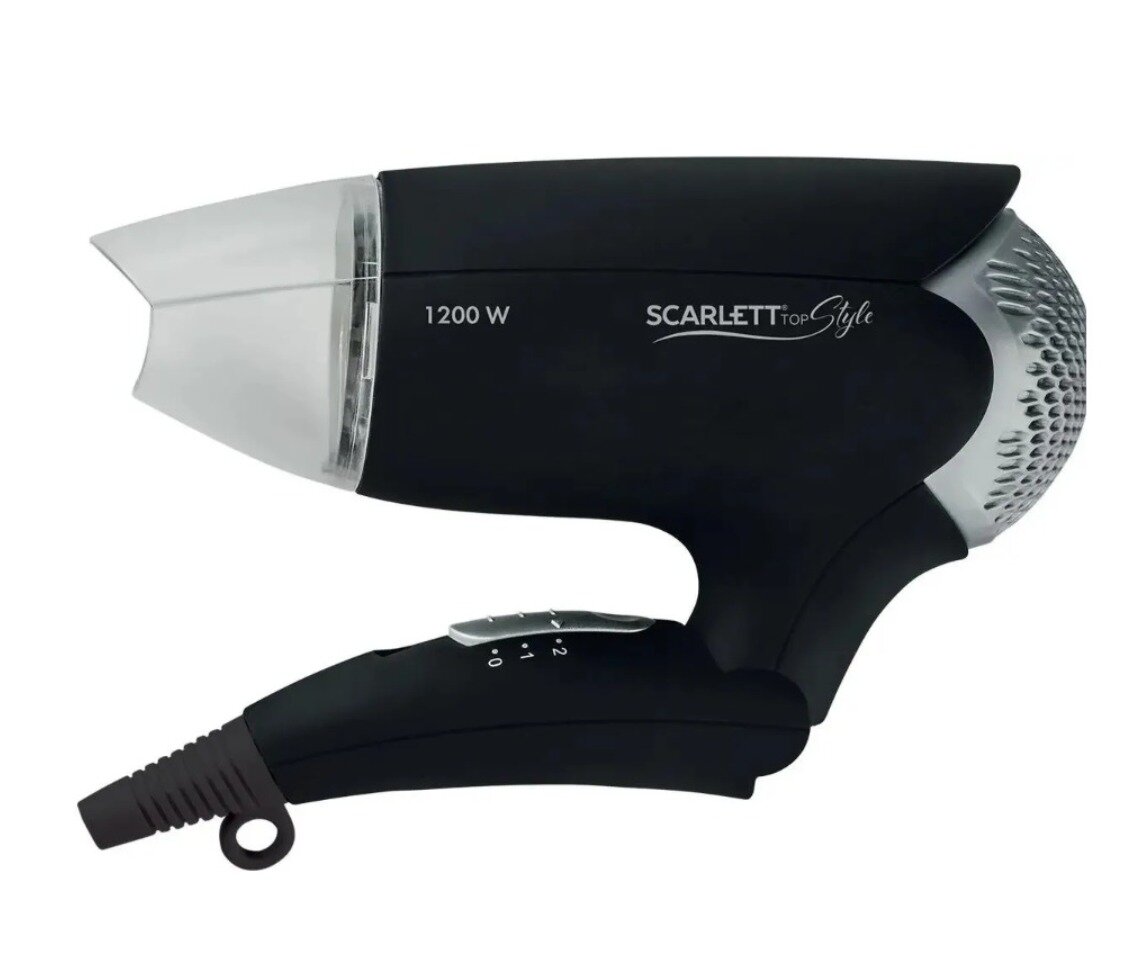 Фен SCARLETT SC-HD70IT02, 1300Вт, черный - фото №1