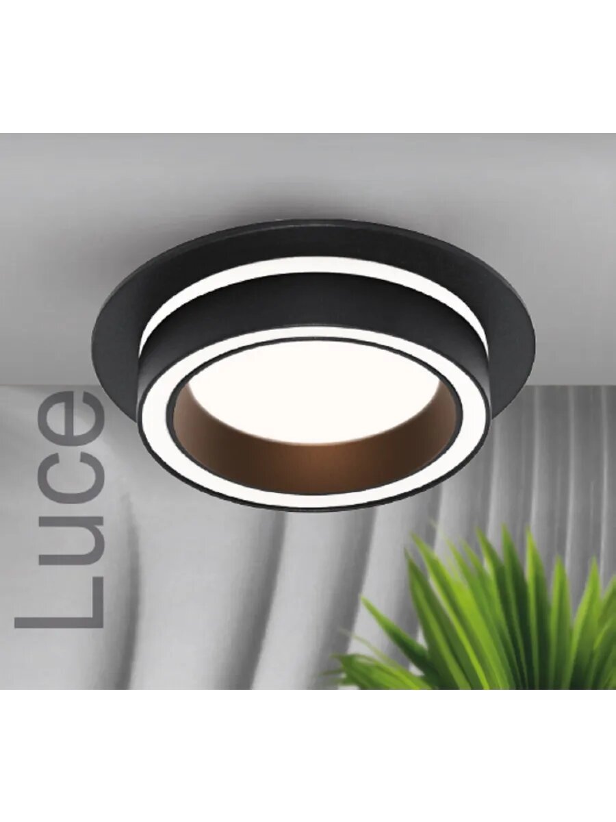 Светильник встраиваемый WOLTA WDL-GX53/06BL-R под лампу GX53 Черный LUCE