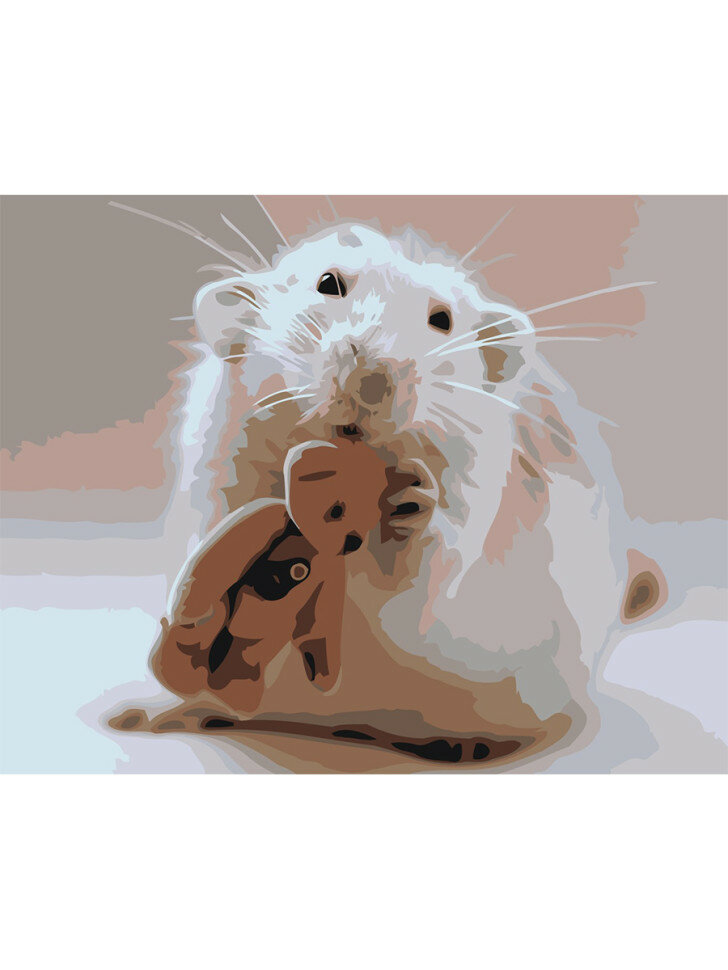 Картина по номерам "Мышка с мишкой" — фото 1