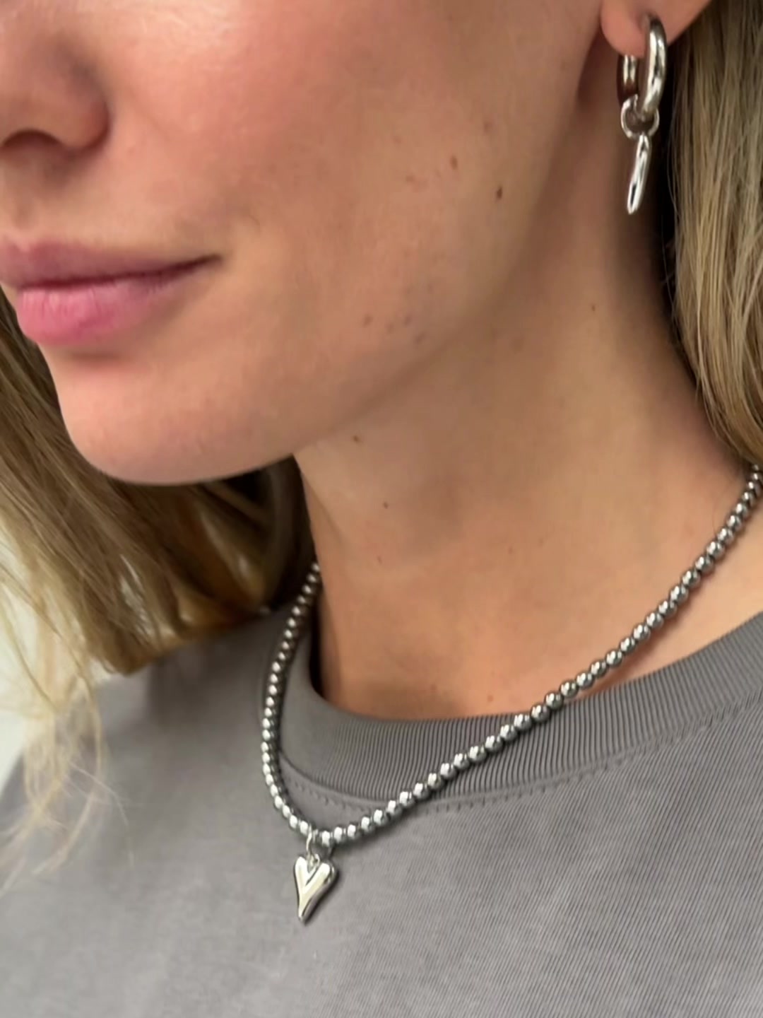 Чокер BLUE jewelry, длина 40 см, серебристый — фото 1