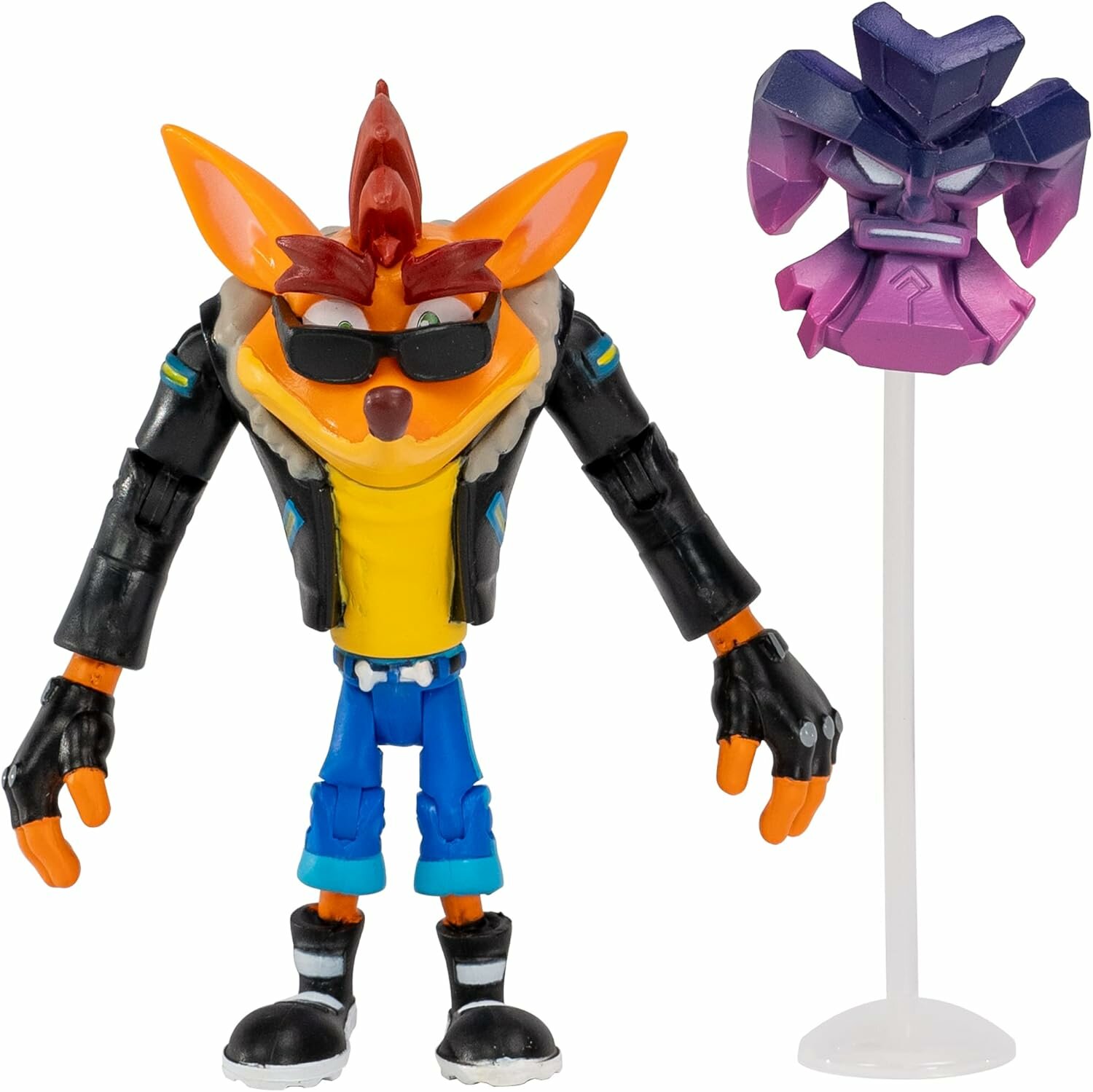 Crash Bandicoot / Крэш Бандикут Фигурка Biker Crash с Маской Akano (11 см) — фото 1