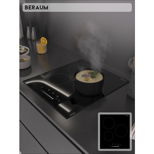 Электрическая варочная панель Beraum HE-3C101, черный