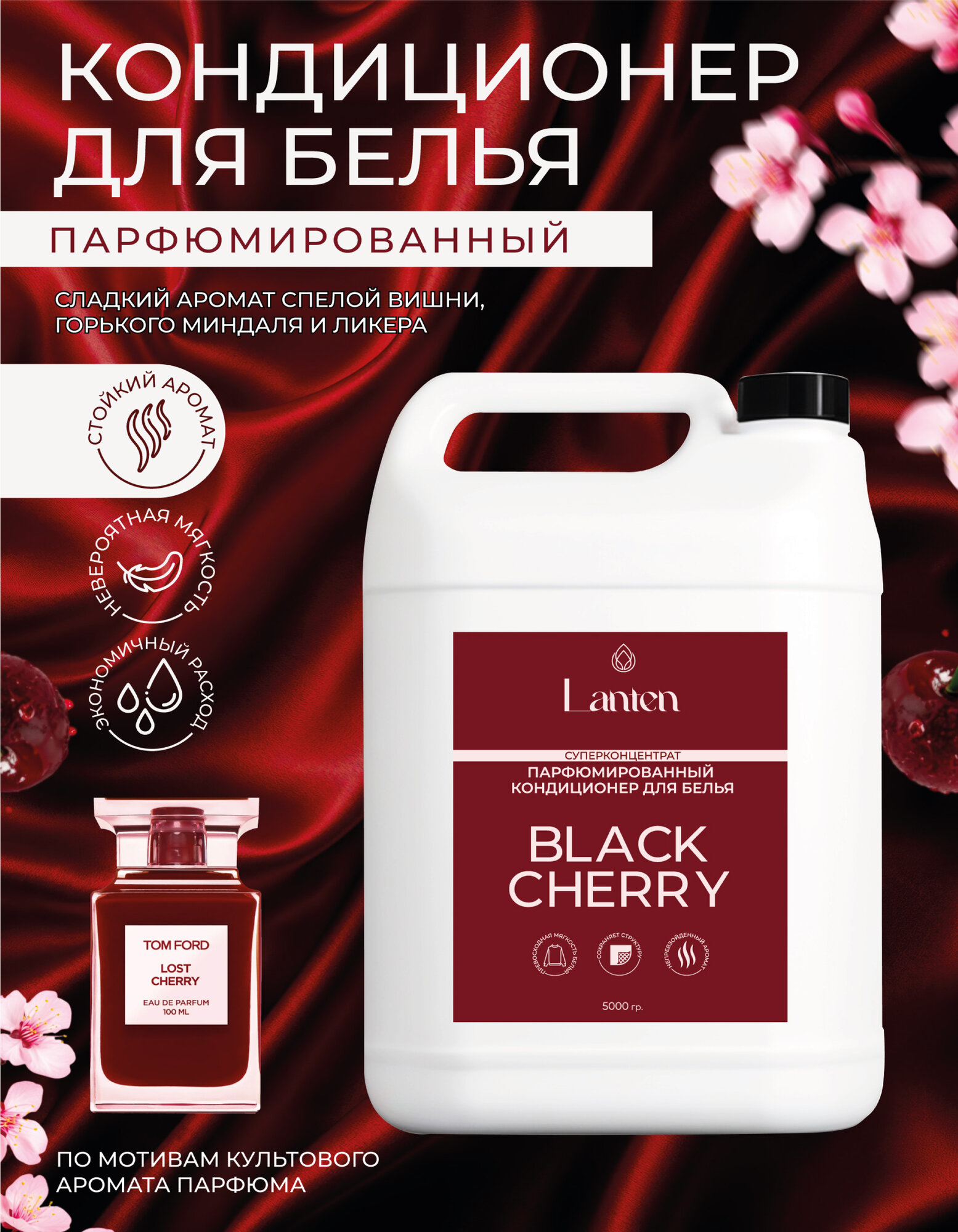 Парфюмированный кондиционер для белья Black Cherry 5 л