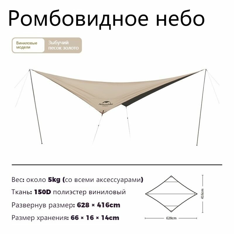 Ywy. горячиеNaturehike открытый кемпинг палатка ромб солнцезащитный навес CNH22ZP009