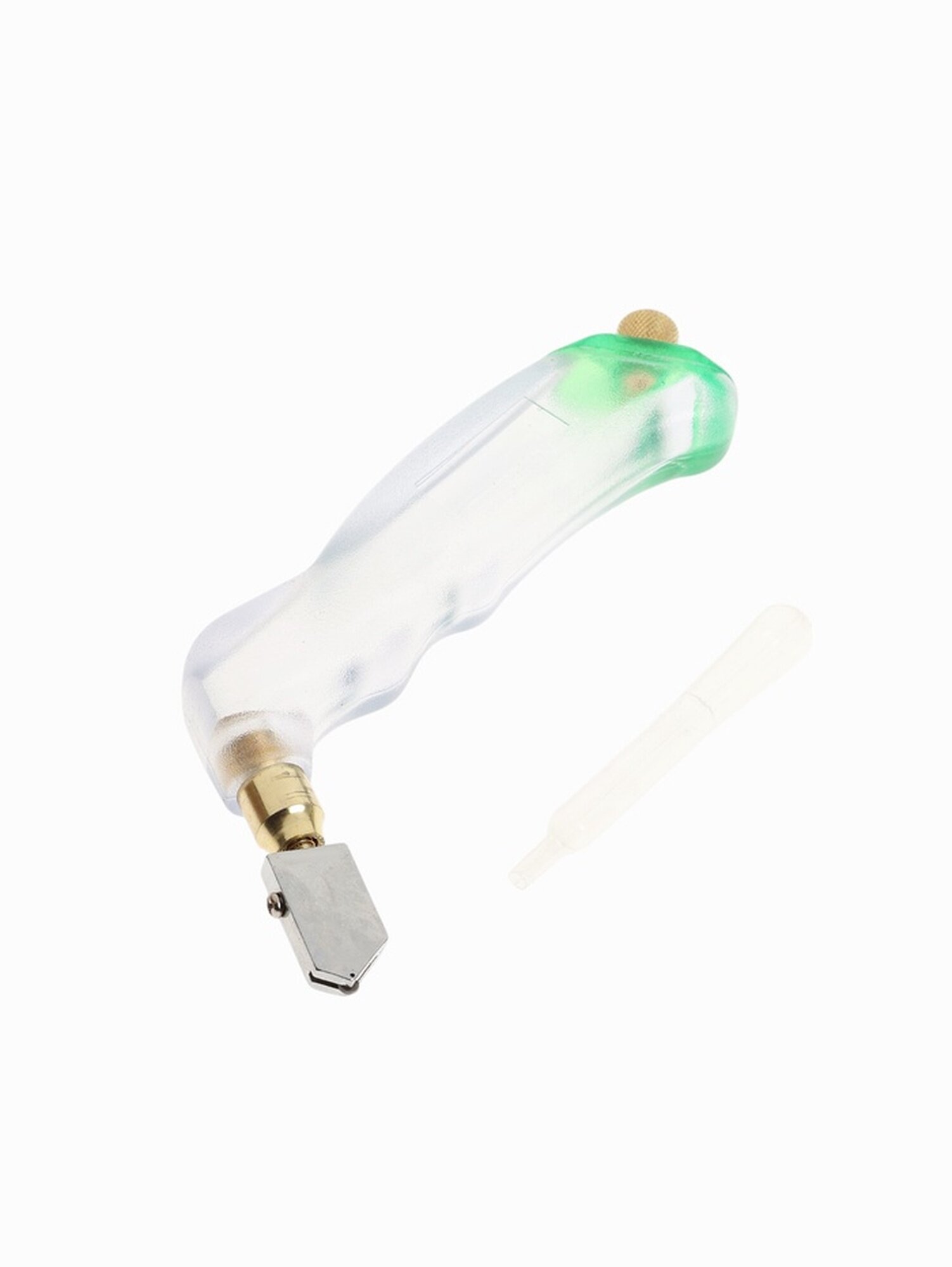 Стеклорез Тундра роликовый масляный с прозрачной пластиковой ручкой