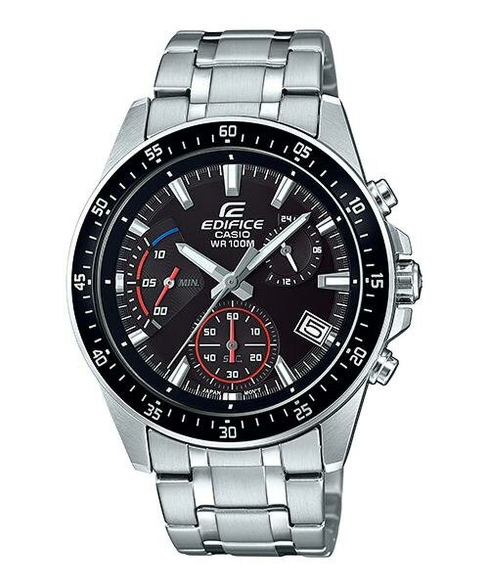 Наручные часы CASIO Edifice, черный/серебристый/красный