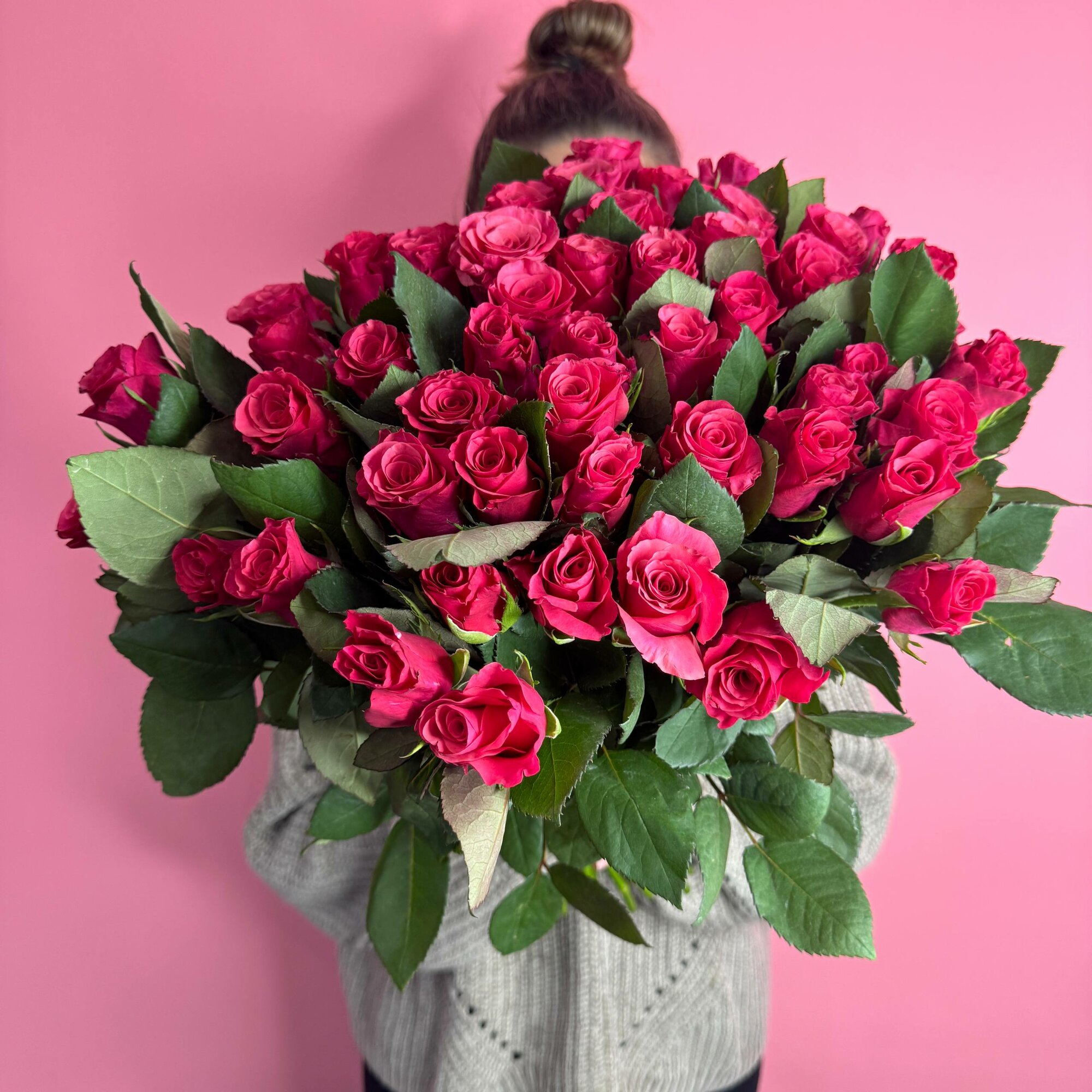Букет из 51 голландской розы Такази