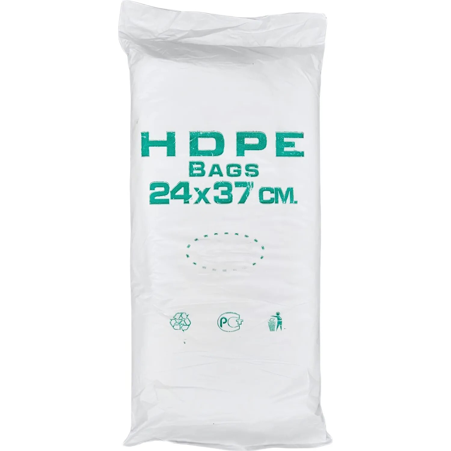 Пакет фасовочный ПНД 24х37 см, 12 мкм, 1000 шт/уп, прозрачный NoName