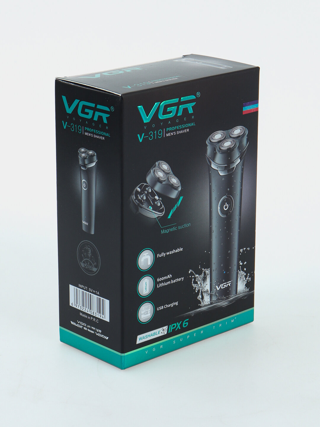 Машинка для стрижки VGR V-319, питание от USB, нержавеющая сталь — фото 1