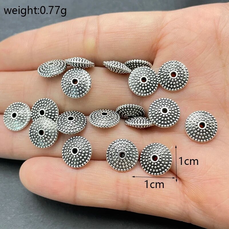 Металлические бусины для рукоделия 30-50 шт Серый, 01 silver 20pcs