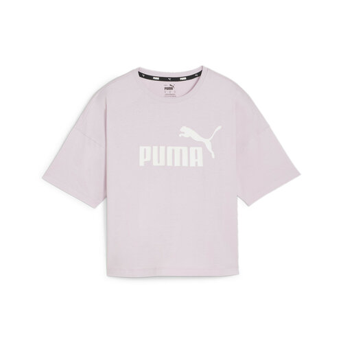 Футболка PUMA Essentials Logo Cropped Women's Tee, размер L, фиолетовый