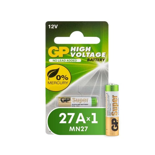 Батарейка GP High Voltage 27A, 2 уп., в упаковке: 1 шт. батарейка gp super alkaline mn27 27a 12в 27а с5