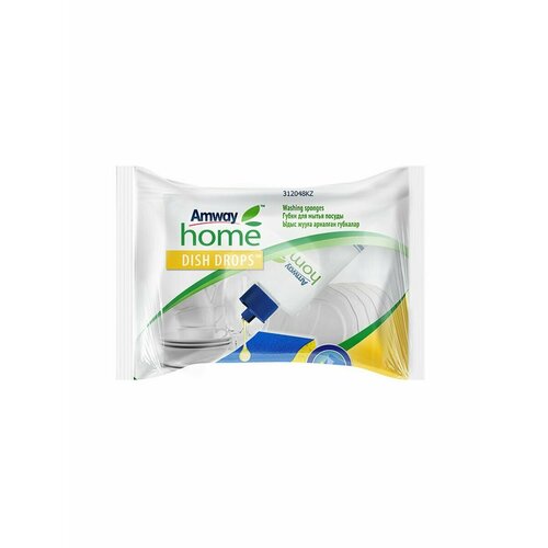 Губки для мытья посуды набор из 4 штук/Амвей