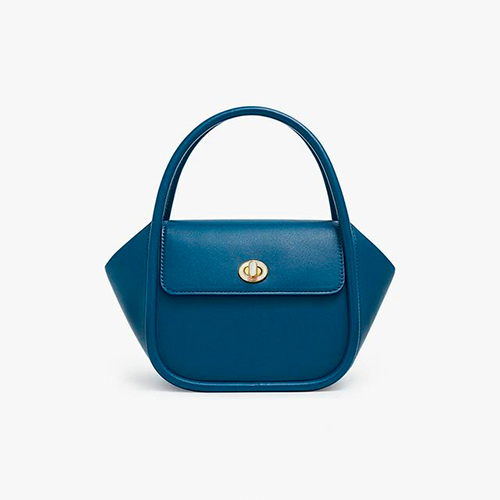 фото Сумка саквояж bafelli, фактура гладкая, синий