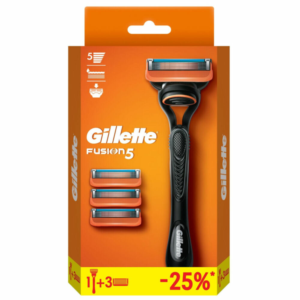 Gillette Бритвенный станок Fusion5, 4 кассеты.