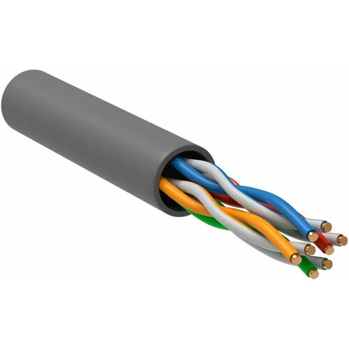 Кабель информационный ITK Generica BC1-C5E04-111-305-T-R-G кат.5E U/UTP 4X2X24AWG PVC внутренний 305м серый itk кабель связи витая пара u utp кат 5e 4 пары pvc 1м сер generica itk bc1 c5e04 111 305 g