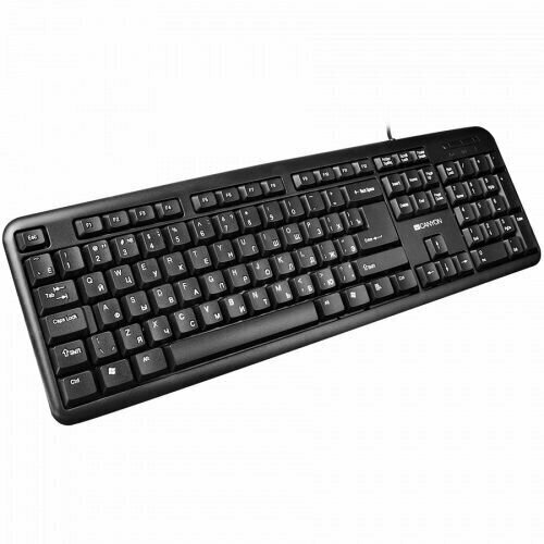 клавиатура canyon cne ckey01 ru проводная стандартная usb влагостойкая ru en чёрный c8cne ckey Клавиатура Canyon CNE-CKEY01